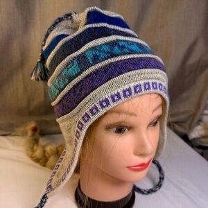Inks tradition baby alpaca Multicolor Knit Earflap Hat